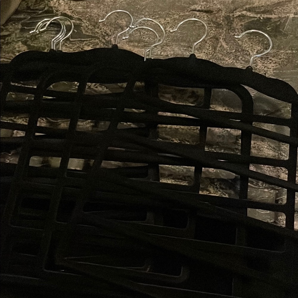 Black Velvet Closet Organizer Hangers